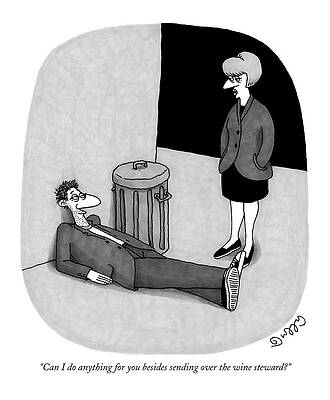 Alley Wall Art featuring the drawing Can I Do Anything For You Besides Sending by J.C.  Duffy