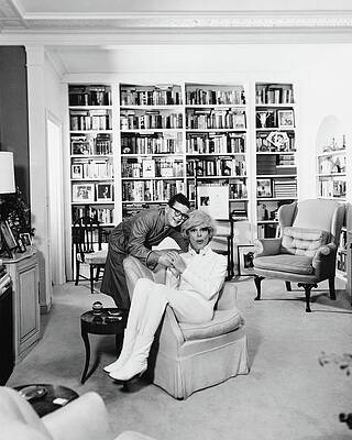 Elegant Library with a Couple Wall Art