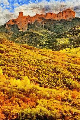 Mountain Wall Art featuring the painting Carpeted In Autumn Splendor by Jeffrey Kolker