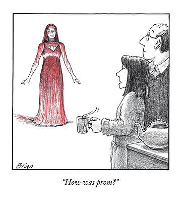 Pig Drawing - Carrie's Parents by Harry Bliss