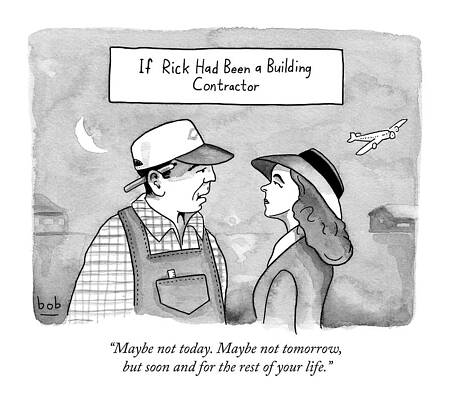 Humorous Building Contractor Cartoon Wall Art