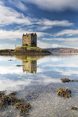 Reflection Wall Art featuring the photograph Castle Stalker by Grant Glendinning