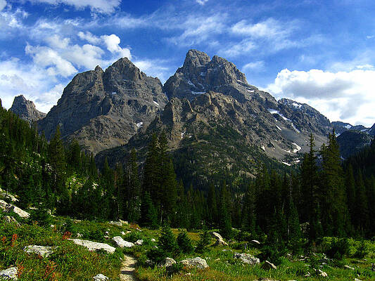 Wyoming Wall Art featuring the photograph Cathedral Group From The Northwest by Raymond Salani III