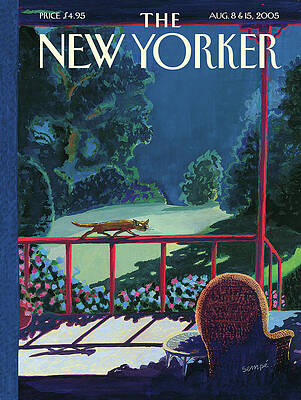 Cat Strolling on a Porch Wall Art