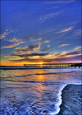 Sea Photograph - Cayucos Sunset by Beth Sargent