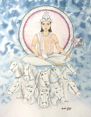 Hindu Astrology Painting - Chandra The Moon by Srishti Wilhelm