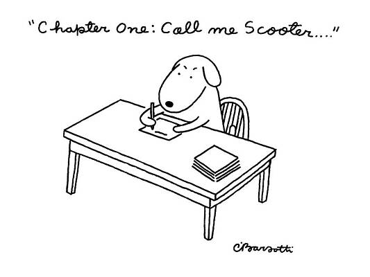 Wall Art featuring the drawing Chapter One: Call Me Scooter by Charles Barsotti