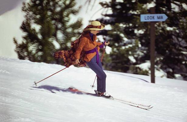 Colorado Photograph - Charlotte Rampling Skiing by Arnaud de Rosnay