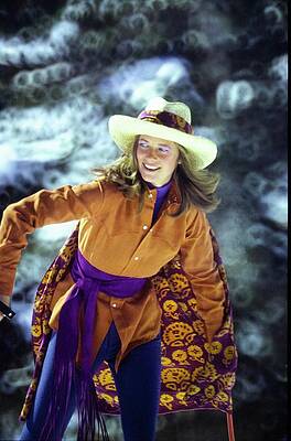 Colorado Photograph - Charlotte Rampling Wearing A Cowboy Shirt by Arnaud de Rosnay