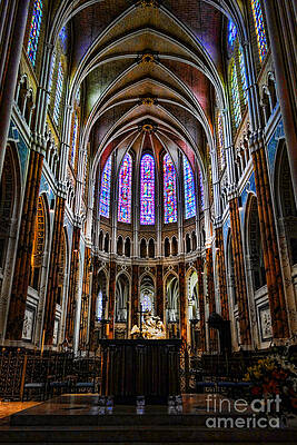 Majestic Gothic Cathedral Interior Photograph