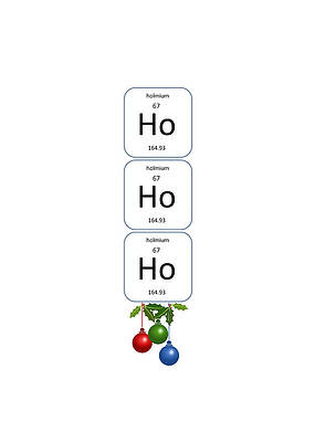 White Photograph - Chemistry - Ho Ho Ho Bell Pull by Richard Reeve