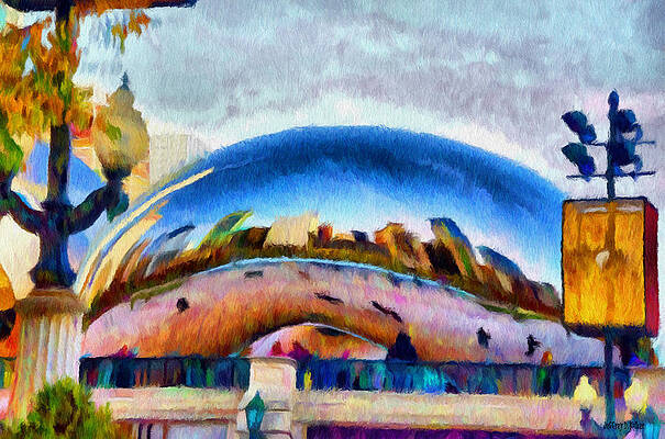 Colorful Urban Reflection Scene Wall Art