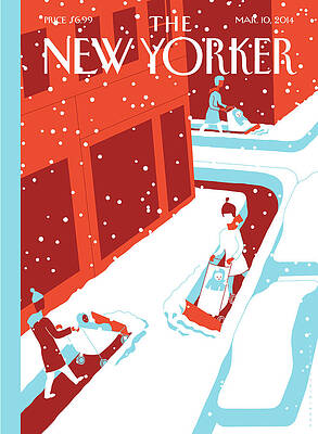 Snow Painting - Snowplows by Otto Steininger