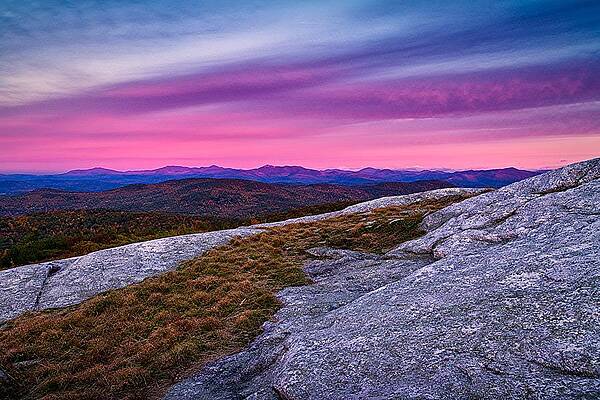 Cloud Wall Art featuring the photograph Chocorua Alpenglow Foss Mountain Eaton NH by Jeff Sinon