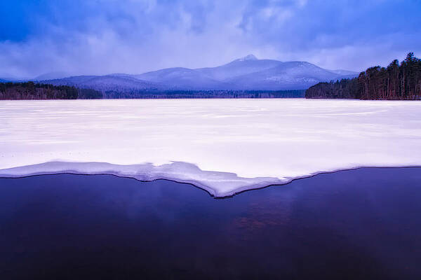 Cloud Wall Art featuring the photograph Chocorua Reflected In Ice And Snow by Jeff Sinon