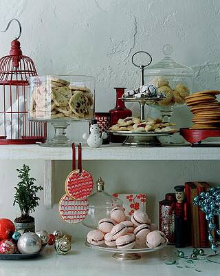 Baking Wall Art featuring the photograph Christmas Cookies And Ornaments by Romulo Yanes