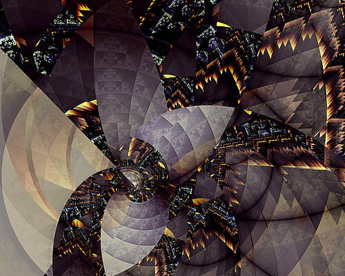 Unique Wall Art featuring the digital art City At Dusk by Vic Eberly