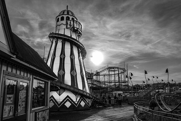 Sky Photograph - Clacton Pier by Andrew Lalchan