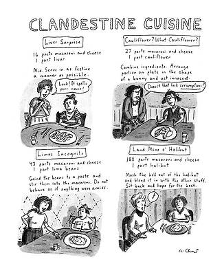 Clandestine Cuisine Recipes Cartoon Drawing