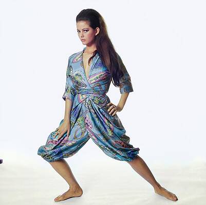 Hollywood Wall Art featuring the photograph Claudia Cardinale Wearing Hollywood Vassarette by Bert Stern