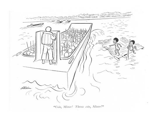 Native Drawing - Coin, Mister! Throw Coin, Mister! by  Alain