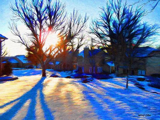 Wall Art featuring the painting Cold Morning Sun by Jeffrey Kolker
