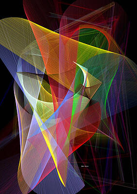 Abstract Wall Art featuring the digital art Color Symphony by Rafael Salazar