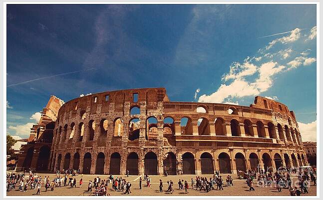 Sky Wall Art featuring the photograph Colosseum Rome by Stefano Senise