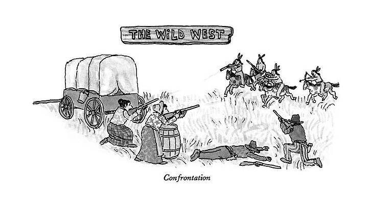 Native Drawing - Confrontation #1 by William Steig