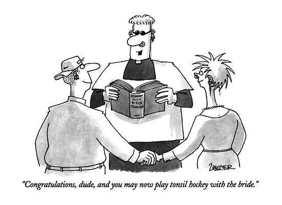 Hockey Drawing - Congratulations by Jack Ziegler