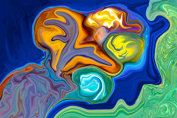 Wall Art featuring the painting Contemplation by Omaste Witkowski