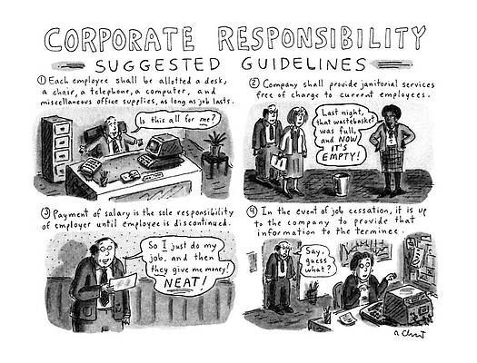 Corporate Drawing - Corporate Responsibility Suggested Guidelines by Roz Chast