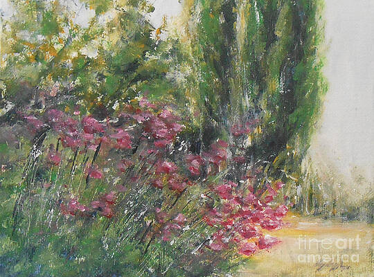 Flower Wall Art featuring the painting Cottage Garden 2 by Jane See
