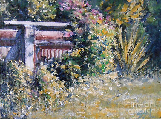 Flower Wall Art featuring the painting Cottage Garden by Jane See