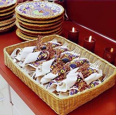Candle Wall Art featuring the photograph Countess Marina De Brantes' Patterned Tableware by Horst P. Horst