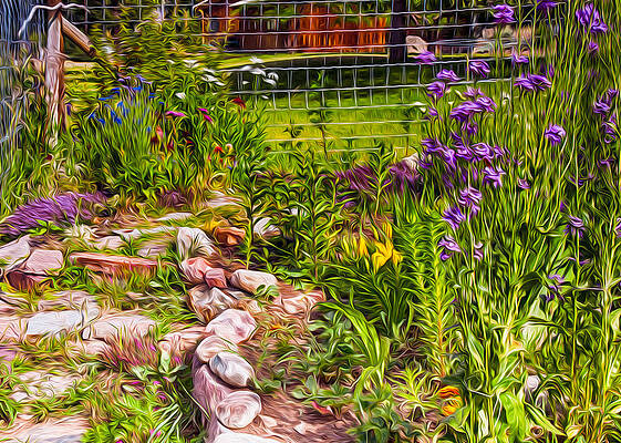 Summer Painting - Country Garden by Omaste Witkowski