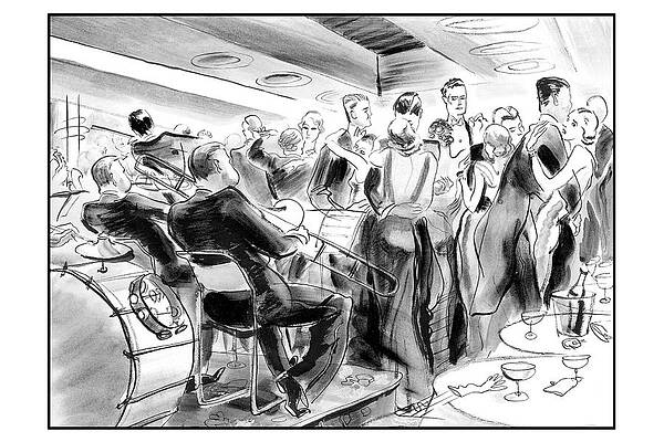 Nineteenth Century Wall Art featuring the digital art Couples Dancing by Rene Bouet-Willaumez