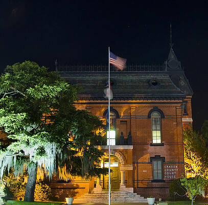 North Carolina Wall Art featuring the photograph Craven County NC Courthouse. by Flees Photos