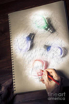 Wall Art featuring the photograph Creativity In The Formulation Of Words And Ideas by Jorgo Photography