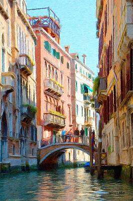 Venetian Canal with Bridge Wall Art