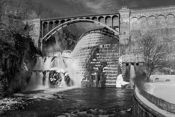 Grand Stone Bridge and Waterfall Photograph