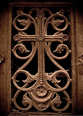 Wall Art featuring the photograph Crypt Grate by Lisa Chorny