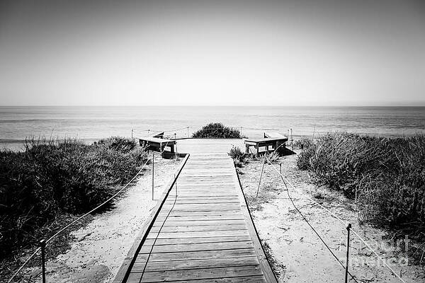 California Wall Art featuring the photograph Crystal Cove Overlook Black And White Picture by Paul Velgos