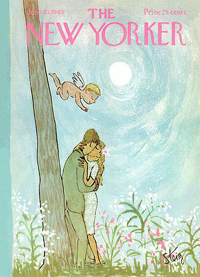 Romantic Embrace in Moonlit Garden Painting