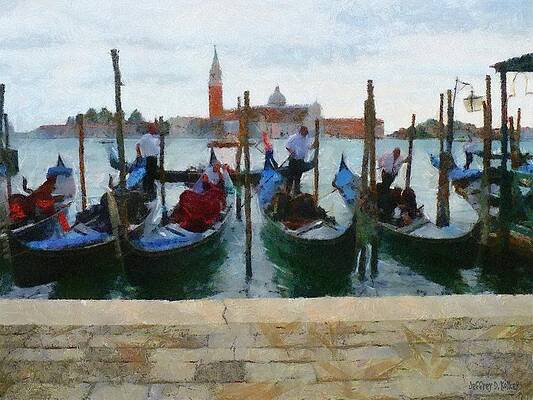 Cloud Wall Art featuring the painting Curbside Parking by Jeffrey Kolker