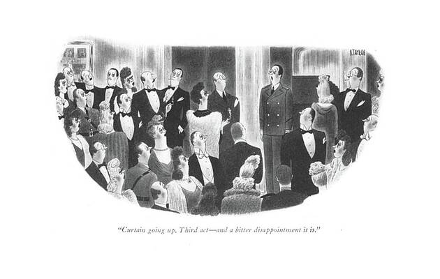 Curtain Drawing - Curtain Going Up. Third Act - And A Bitter by Richard Taylor