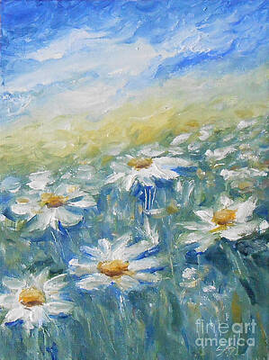 Sky Painting - Daisies by Jane See