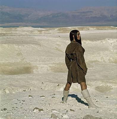 Desert Photograph - Daliah Lavi Wearing A Beged-or Coat by John Cowan
