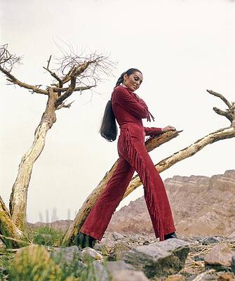 Desert Photograph - Daliah Lavi Wearing A Beged-or Jumpsuit by John Cowan