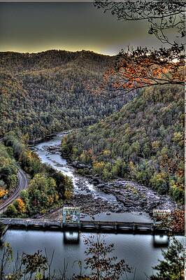 Sky Wall Art featuring the photograph Dam In The Forest by Jonny D